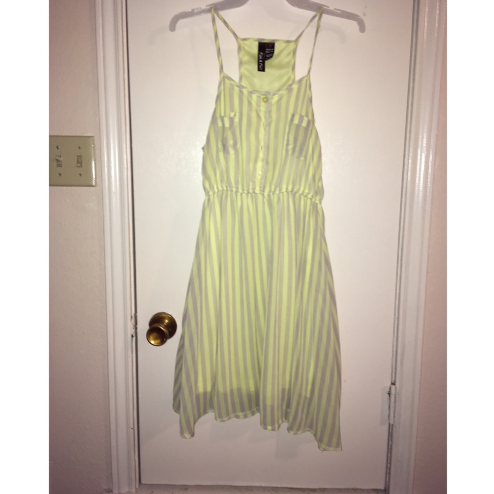 Yellow striped dress